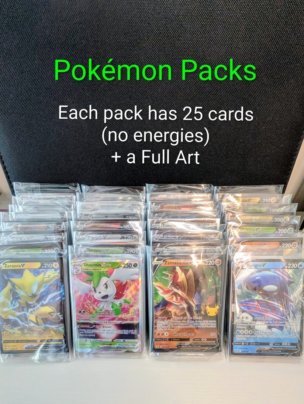 3- Pokemon Pack 78 cards mixed with holos and non holos and 3 Full Art Hits